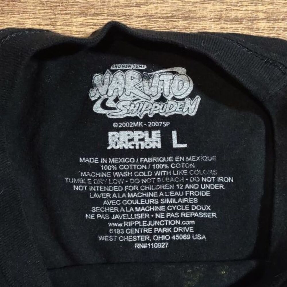 Shonen Jump Naruto Shippuden by Ripple Junction Black Anime T Shirt Sz‎ L - Picture 4 of 8